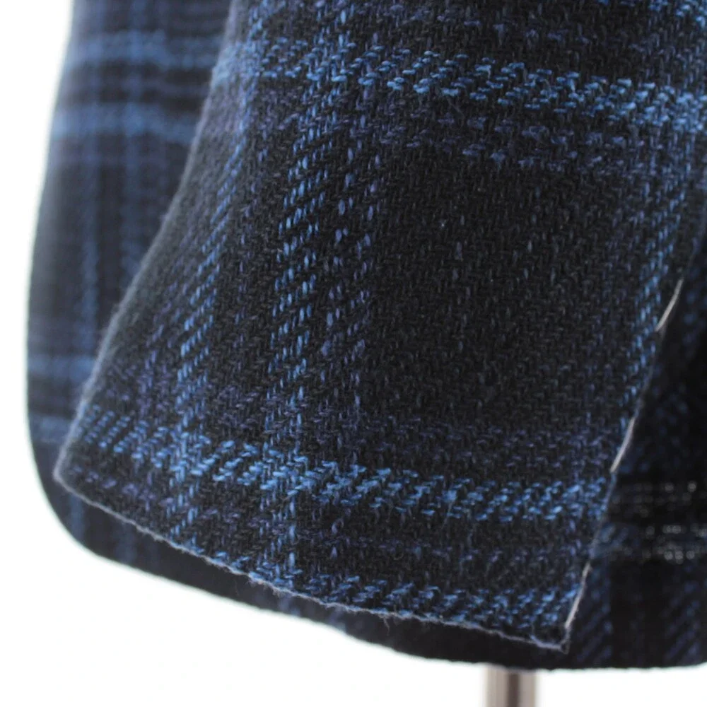 Sartorio Kiton NWT Wool Blend Sport Coat Size 52R (42R US) In Blue Plaid